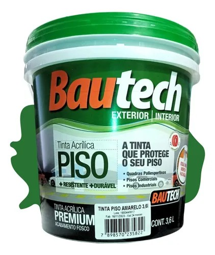 TINTA PARA PISO BRANCO 3.6LT BAUTECH
