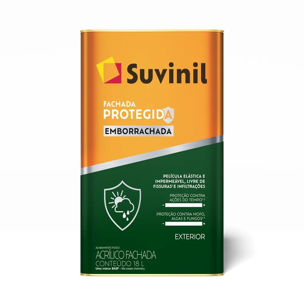 TINTA ACRÍLICA FACHADA PROTEGIDA EMBORRACHADA BRANCO NEVE 18LT SUVINIL