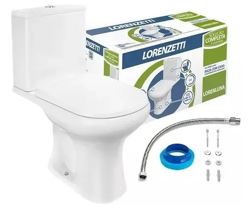 COMBO BACIA  COM CAIXA ACOPLADA LUNA BRANCO LORENZETTI