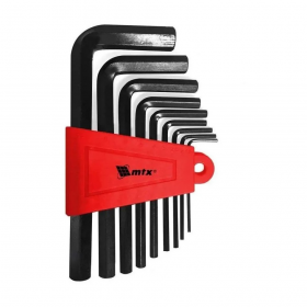 JOGO DE CHAVE ALLEN CURTA CROMO PRETO 1,5-10MM 9PCS - MTX