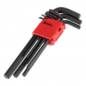 JOGO CHAVE ALLEN LONGA, OXIDADO PRETO 1.5 - 10MM, COM 9 PEÇAS MTX