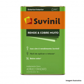 TINTA ACRILICA RENDE COBRE MUITO BRANCO 18LT SUVINIL