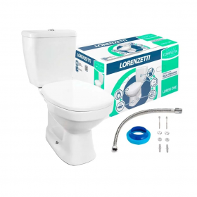 COMBO BACIA  C/ CAIXA ACOPLADA ONE DUO BRANCO LORENZETTI